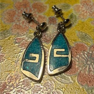Elegant Blue and Silver Earrings